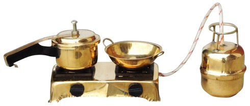 Brass Mini Miniature Set Children Playing 0.045Kg